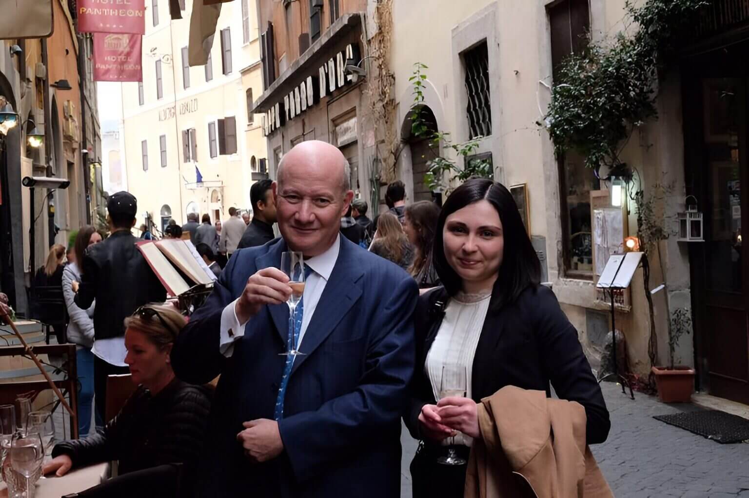Olga Panchenko With Professor Massimo Introvigne in Rome. March 2017.